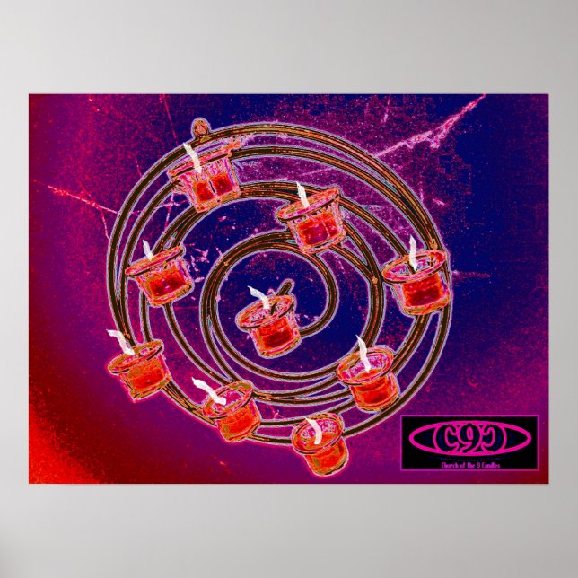 Poster Igreja do Espiral das 9 Velas (Frente)