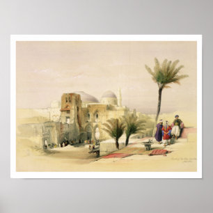 Pôster Igreja do Sepulchre santamente, Jerusalem, placa