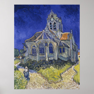 Pôster Igreja em Auvers-sur-Oise por Vincent Van Gogh