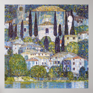 Poster Igreja em Cassone, Gustav Klimt