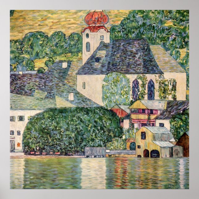 Poster Igreja em Unterach no Attersee por Gustav Klimt (Frente)