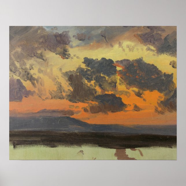 Poster Igreja Frederic Edwin - Sky no Sunset, Jamaica (Frente)