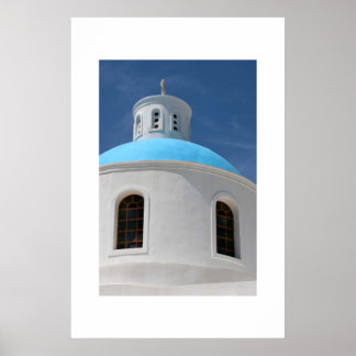 Pôster Igreja Grega em Santorini