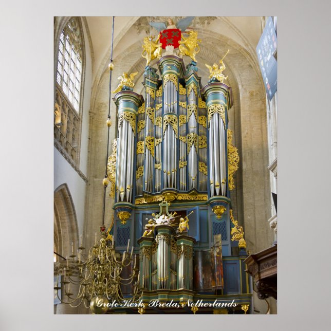 Poster Igreja Grote de Breda, Países Baixos (Frente)