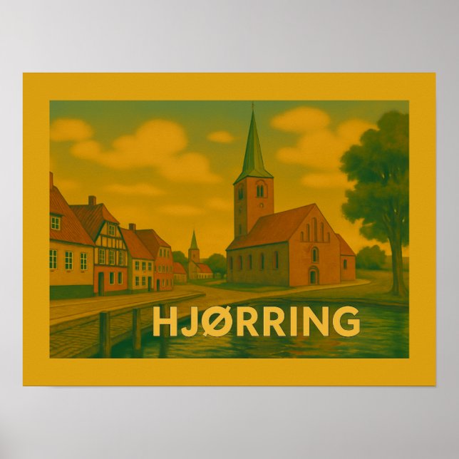 Poster Igreja Hjørring Dinamarca (Frente)