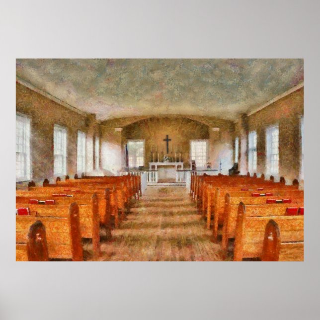 Pôster Igreja - Interior de uma igreja (Frente)