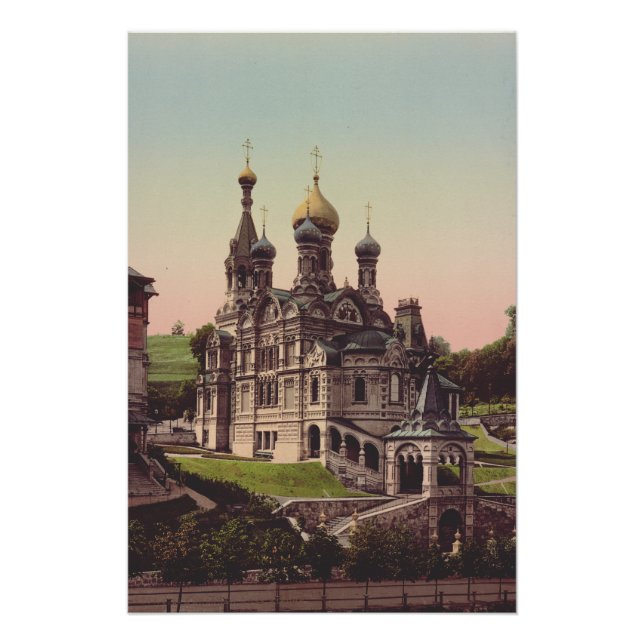 Pôster Igreja Ortodoxa Russa em Moscou (Frente)
