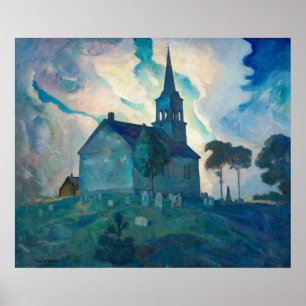 Poster Igreja Ridge por Newell Convers Wyeth