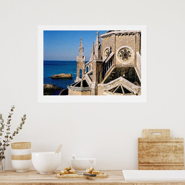 Poster Igreja Superolhando o Oceano (Cozinha)