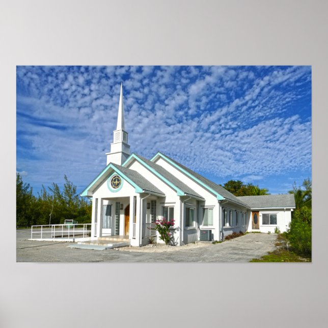 Poster Igreja Treasure Cay, Bahamas (Frente)