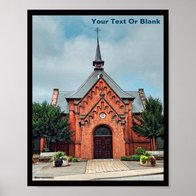 Poster Igreja Vermelha Brick, Bielefeld (Frente)