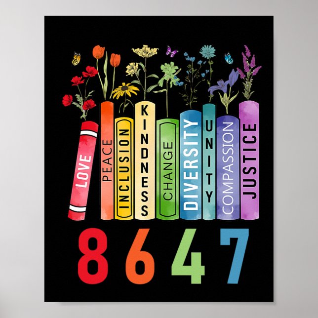 Poster Igualdade de Direitos Livro Flor Anti-Trump Femini (Frente)