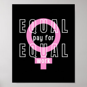 Poster Igualdade De Remuneração Para Trabalho Igual Femin