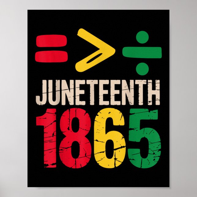 Poster Igualdade É Maior Juneteenth 1865 Dia da Liberdade (Frente)