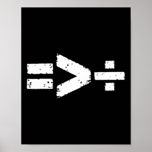 Poster Igualdade é Maior que Divisão Direitos Iguais Mat