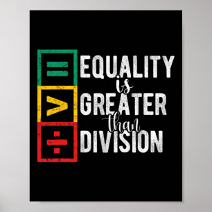Poster Igualdade é Maior que Divisão Mês da História Negr