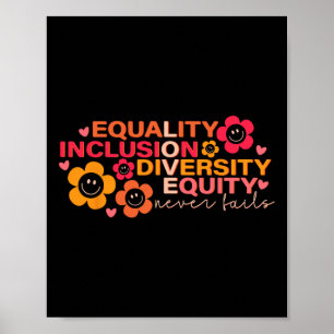 Poster Igualdade Inclusão Diversidade Equidade Puzzle Aut