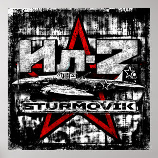 Poster Il-2 Aeronaves de ataque terrestre soviéticas