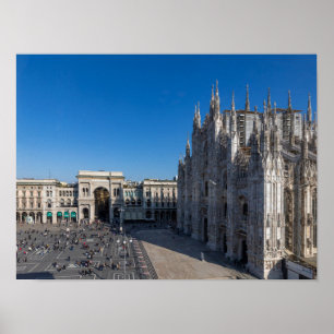 Poster Il duomo di MIlano dal museo del Novecento