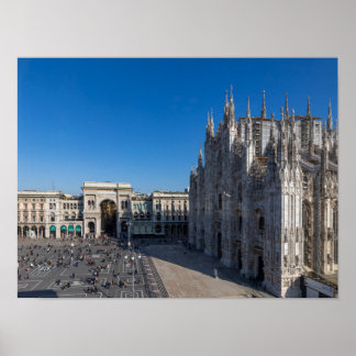 Poster Il duomo di MIlano dal museo del Novecento
