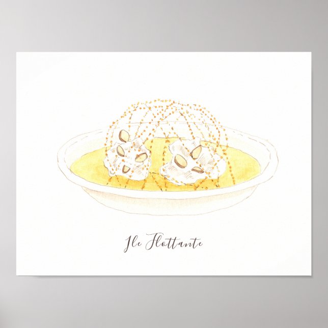 Poster Ile Flottante watercolor (Frente)