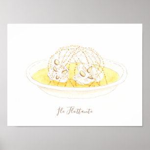 Poster Ile Flottante watercolor