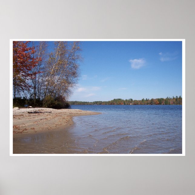 Poster Ilha Beachfront no lago (Frente)