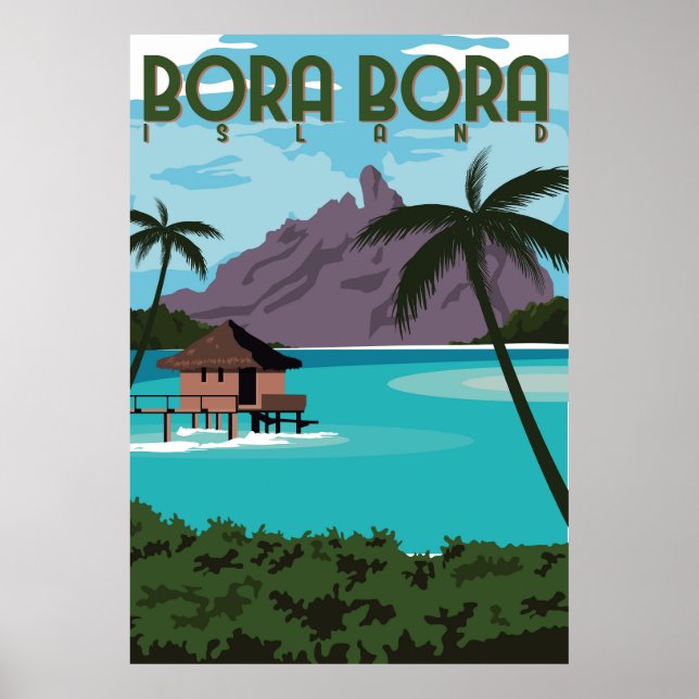 Poster Ilha Bora Bora (Frente)