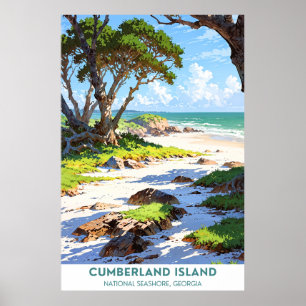 Poster Ilha Cumberland, Seashore Nacional, Geórgia