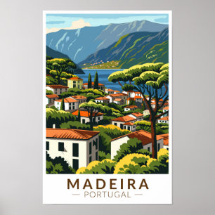 Poster Ilha da Madeira Portugal Viagem Arte Vintage