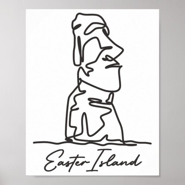 Poster Ilha da páscoa Isla De Pascua Polynesia Chile Stat (Frente)