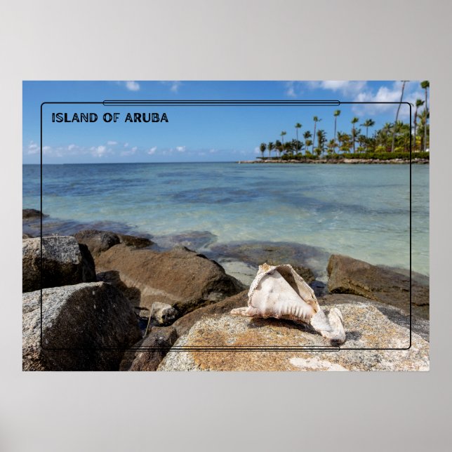 Poster Ilha de Aruba Beach (Frente)