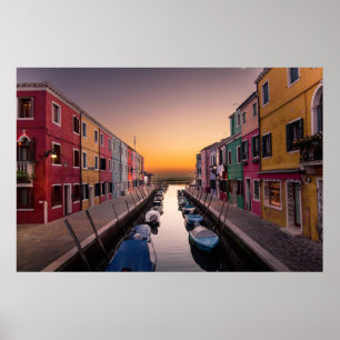 Poster Ilha de Burano, Veneza, Italia
