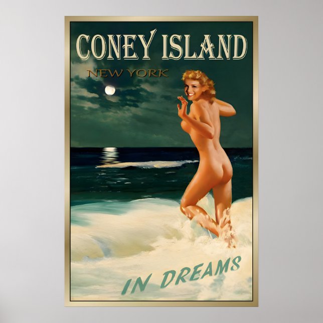 Poster Ilha de Coney Nova York - Marilyn Monroe Original (Frente)