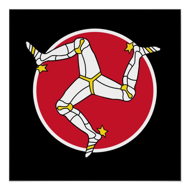 Pôster Ilha de Man Flag (Frente)