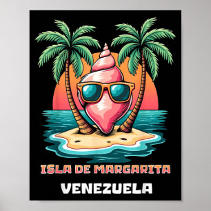 Poster Ilha De Margarita Venezuela Férias na Praia