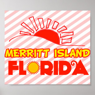 Poster Ilha de Merritt, Florida