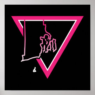 Poster ilha de rhode triângulo rosa