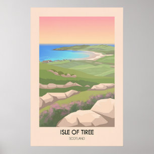 Poster Ilha de Tiree Escócia Cartaz de Viagens