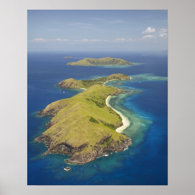 Poster Ilha de Yanuya, Ilhas Mamanuca, Ilhas Fiji (Frente)