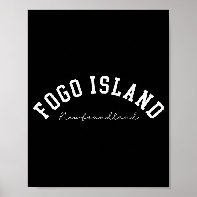 Poster Ilha do Fogo Terra Nova Canadá Faculdade Texto  (Frente)