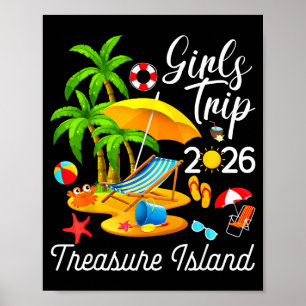 Poster Ilha do tesouro florida verão tropical viagem de m