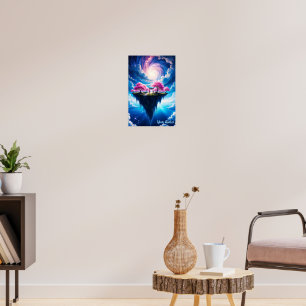 Poster Ilha Flutuante Arte Sakura