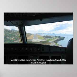 Pôster Ilha Madeira, os aeroportos mais perigosos do mund