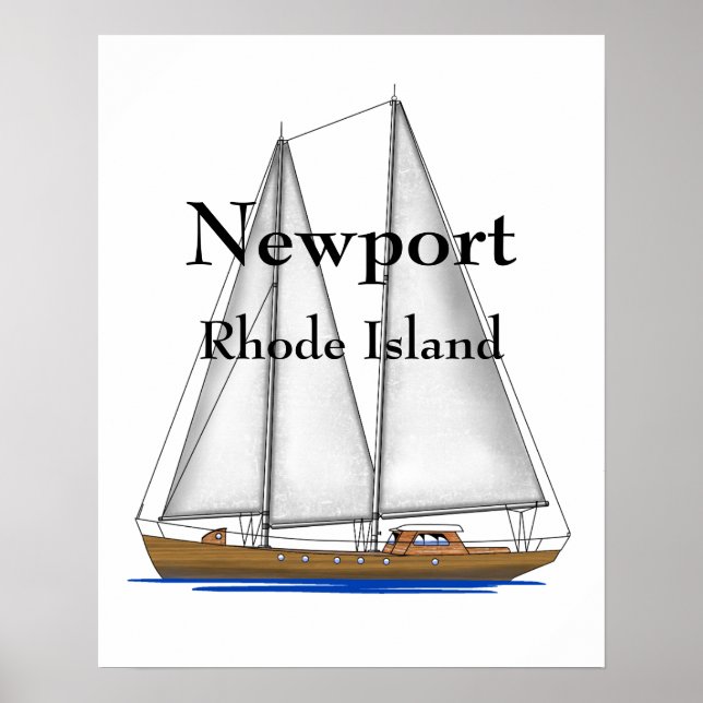 Poster Ilha Newport Rhode (Frente)