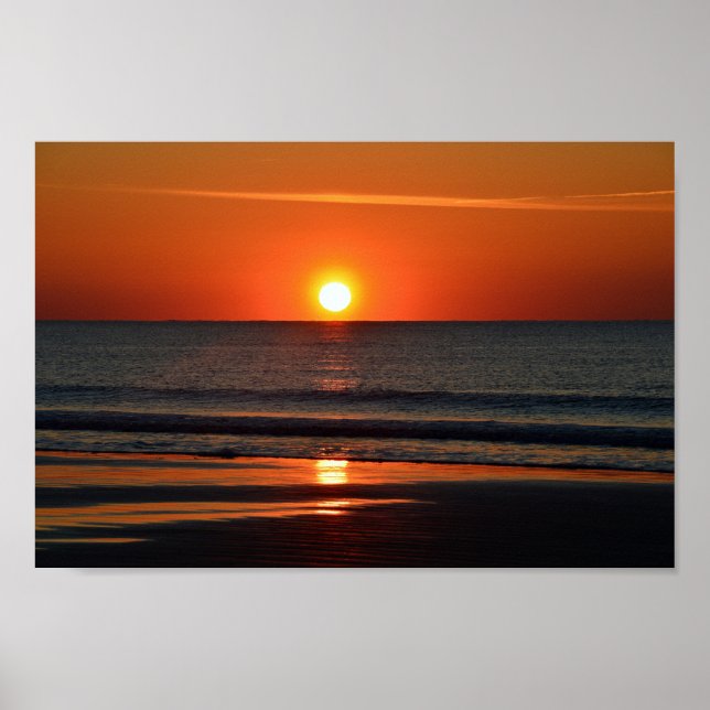 Poster Ilha Seabrook Beach Sunrise (Frente)