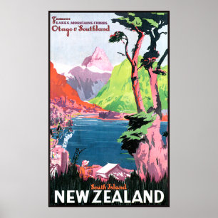 Poster Ilha sul Nova Zelândia