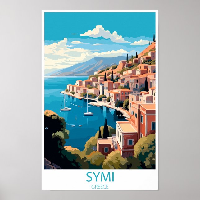 Poster Ilha Symi em presentes de Grécia (Frente)