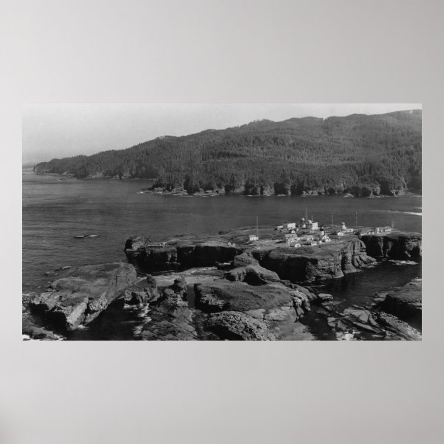 Pôster Ilha Tatoosh e Cape Flattery, Washington (Frente)