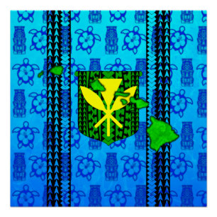 Pôster Ilha Tribal Kanaka Maoli